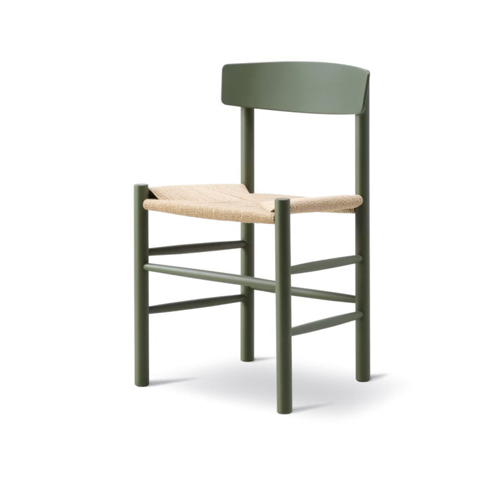 Fredericia Børge Mogensen J39 Folkestolen - Khaki Green Bøg / Naturflet