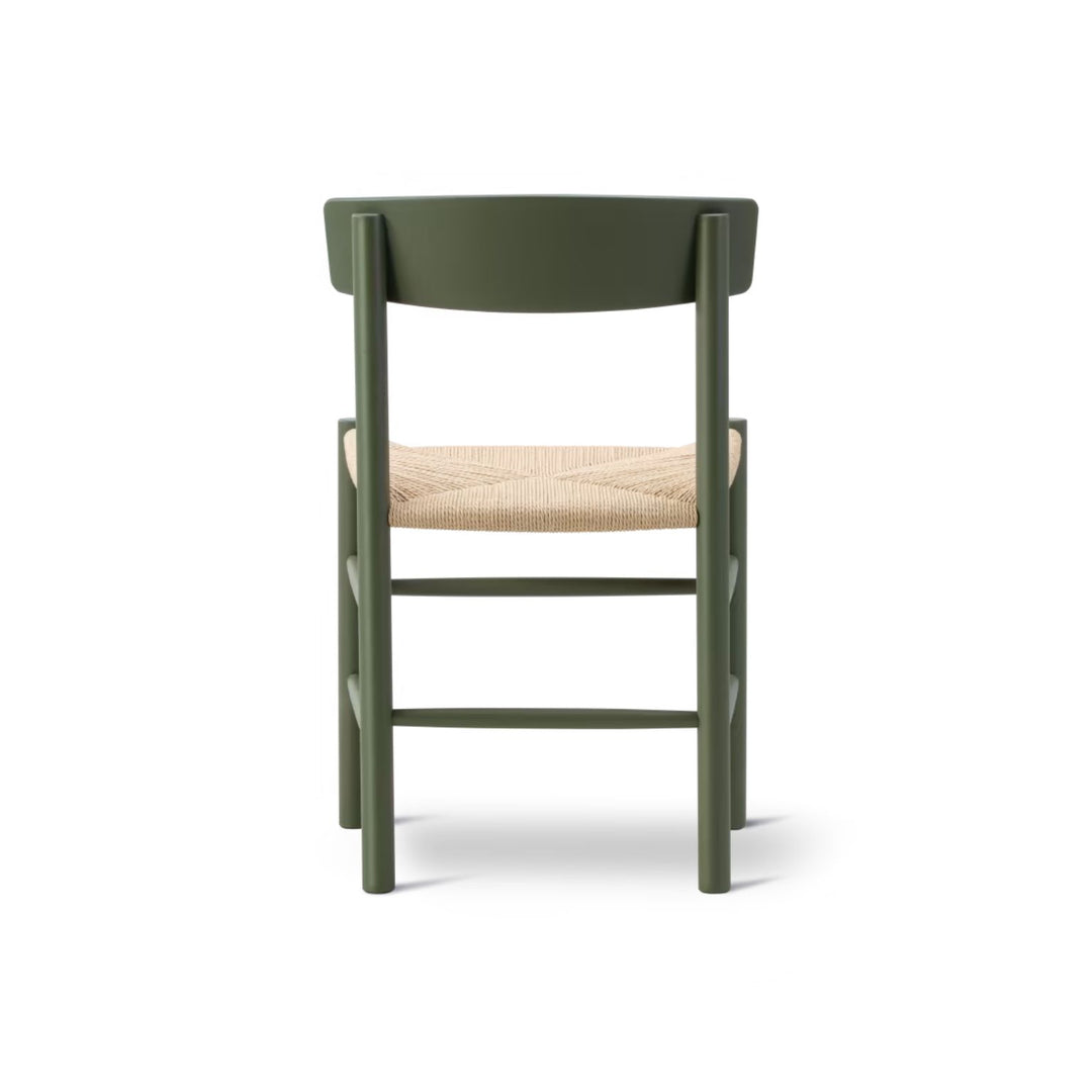 Fredericia Børge Mogensen J39 Folkestolen - Khaki Green Bøg / Naturflet