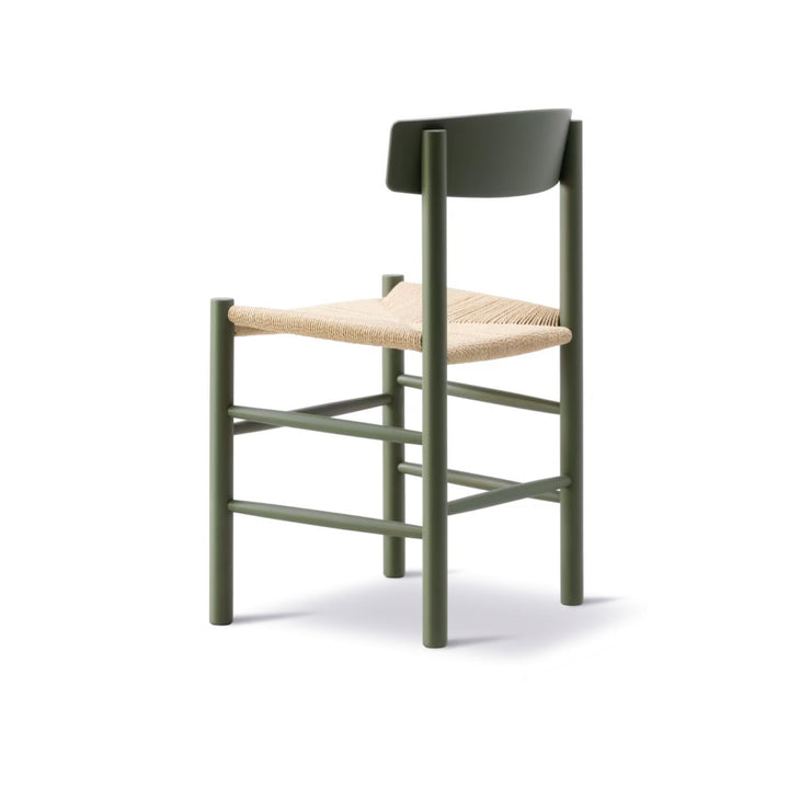Fredericia Børge Mogensen J39 Folkestolen - Khaki Green Bøg / Naturflet