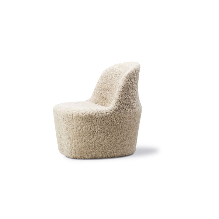 Fredericia Gomo Lounge Chair with Swivel - Sheepskin Moonlight