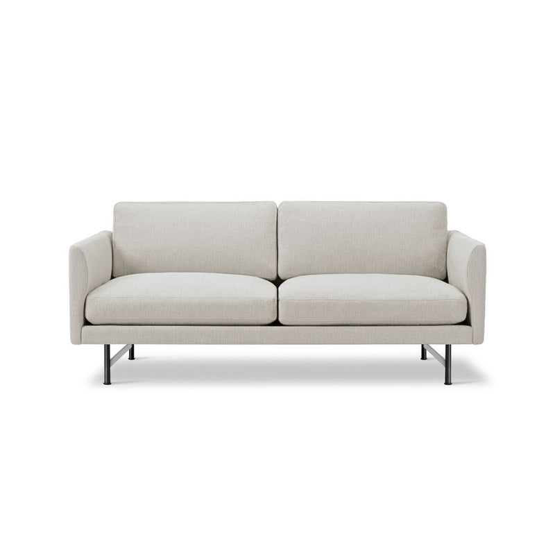 Fredericia Calmo Model 5622, 2 pers. Sofa, 80cm Puder - Lys Grå (Febrik Nitto 207) / Sort metal