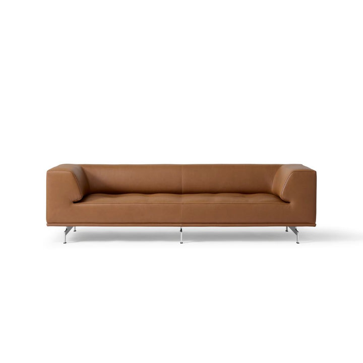 Fredericia Delphi Sofa Model 4511, 3-pers. - Læder Max 91, Nutshell, Børstet Alu Ben