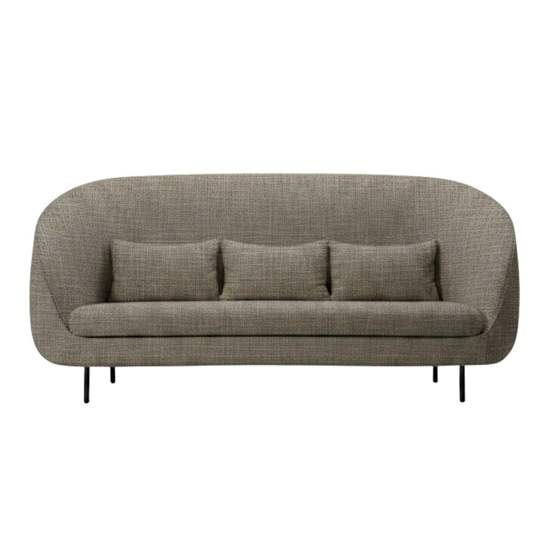 Fredericia Furniture Haiku 3 pers. Sofa High 1633 - Hallingdal 65, 227 / Sort metal ben