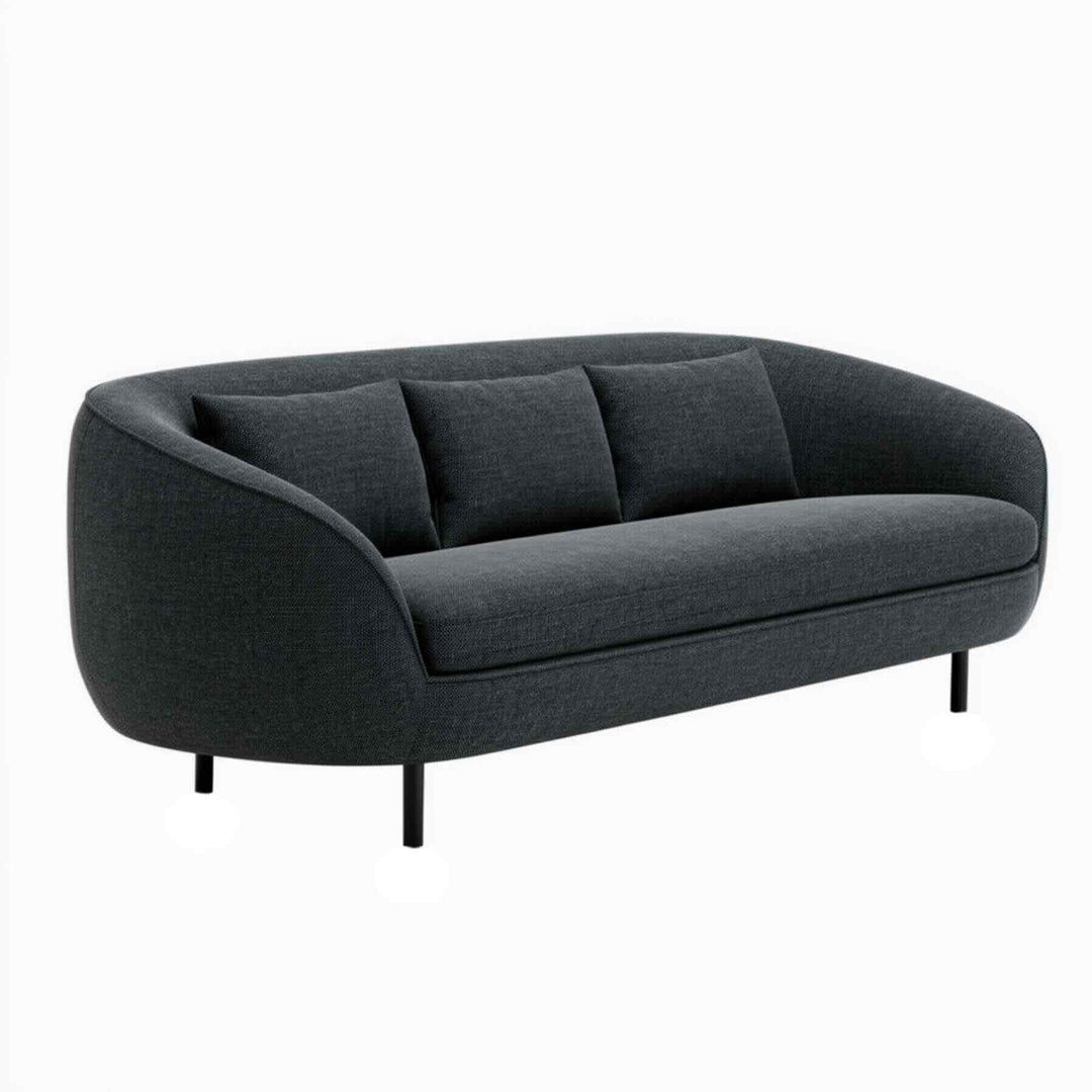 Fredericia Furniture Haiku 3 pers. Sofa Low 1643 - Remix 753 / sort metal ben