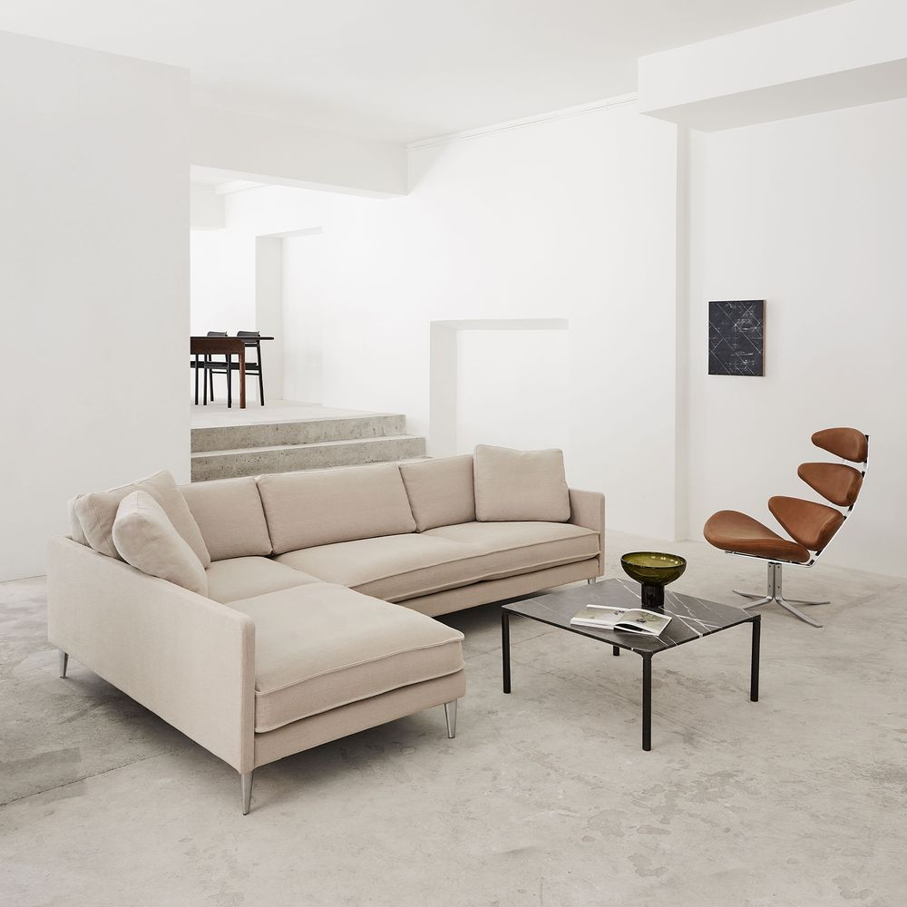 Fredericia Piloti Stone 6750 Sofabord, Grey Pietra (Kenzo) marmor, 75X75cm