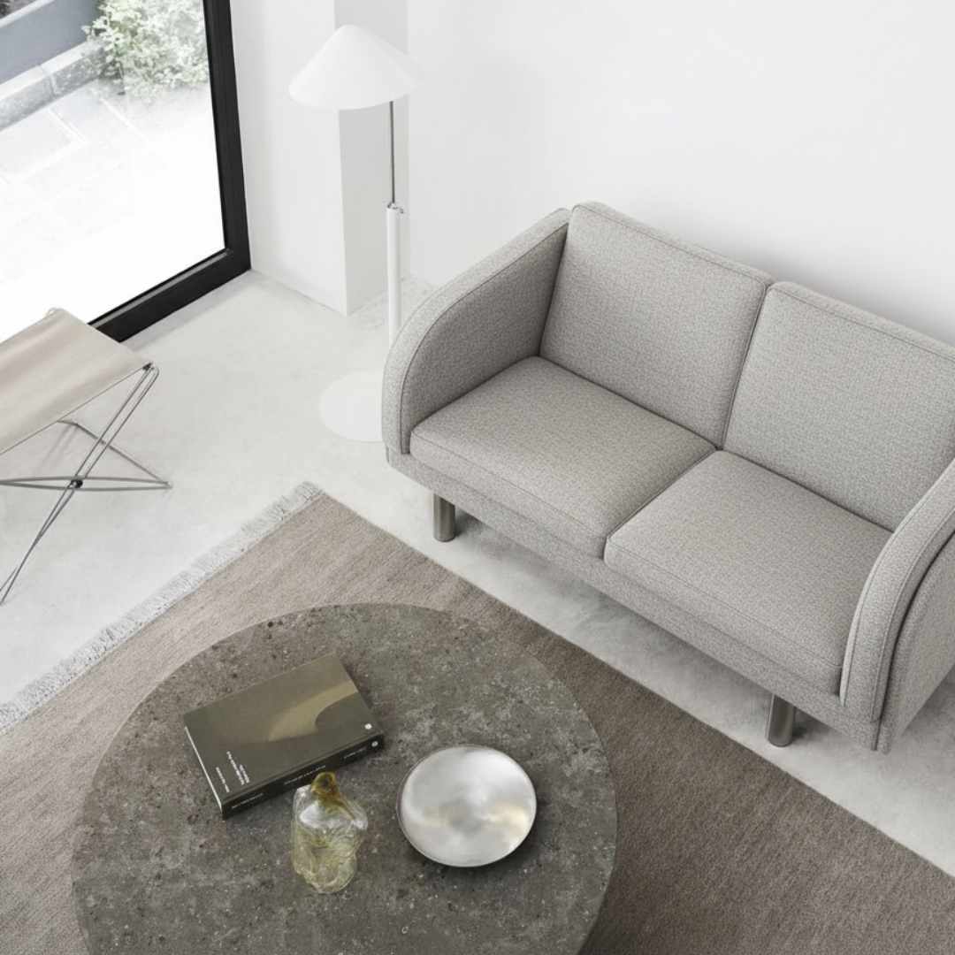 Fredericia JG 2-seater sofa - Vidar 913/Stainless steel legs