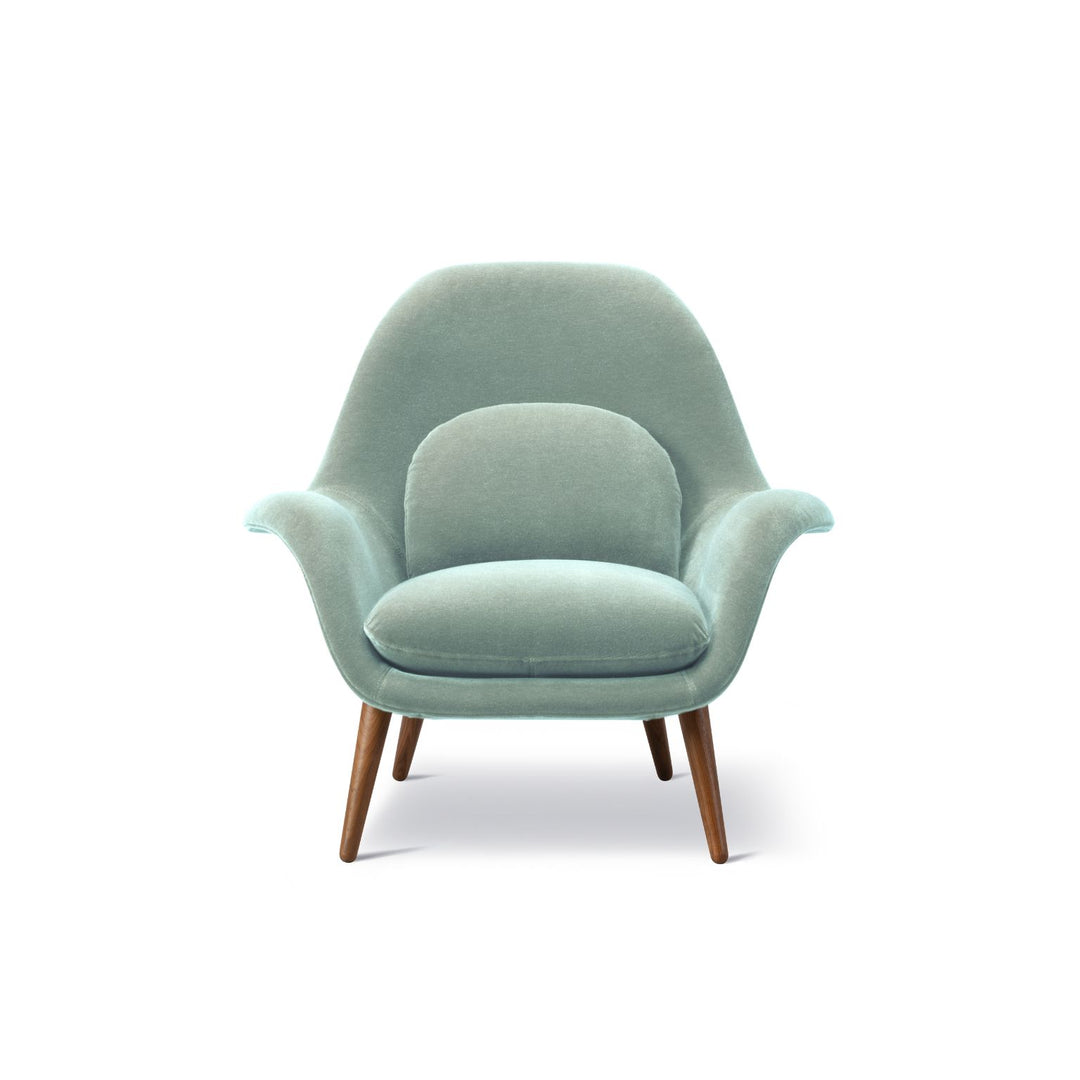 Fredericia Swoon Lounge 1770 - Lys Grøn Velour (Harald 823) / Valnød