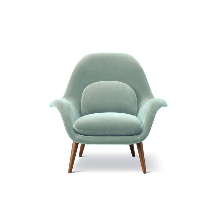 Fredericia Swoon Lounge 1770 - Lys Grøn Velour (Harald 823) / Valnød