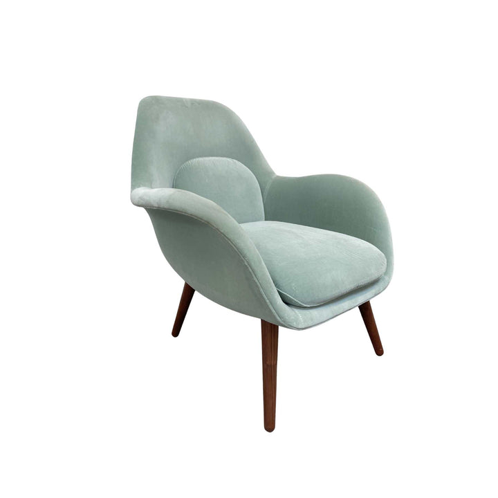 Fredericia Swoon Lounge 1770 - Lys Grøn Velour (Harald 823) / Valnød