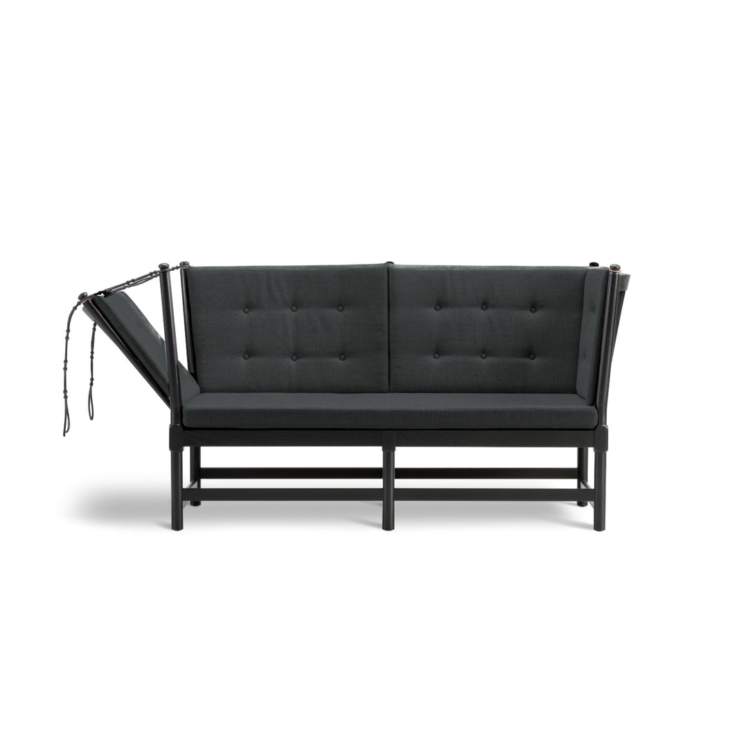 Fredericia Kinderbettsofa 1789 von Børge Mogensen Links – Grau (Fiord 991) / Schwarz lackierte Eiche