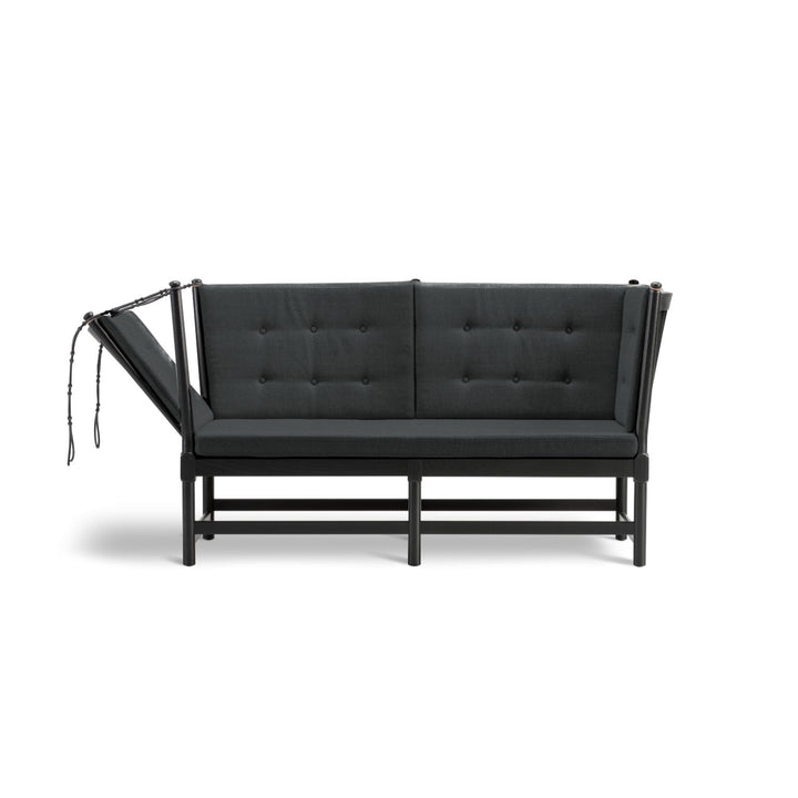 Fredericia Kinderbettsofa 1789 von Børge Mogensen Links – Grau (Fiord 991) / Schwarz lackierte Eiche