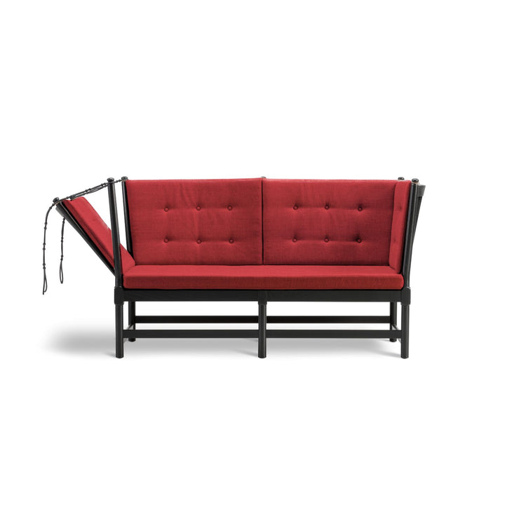 Fredericia Kinderbettsofa 1789 von Børge Mogensen Links – Rot (Remix 643) / Schwarz lackierte Eiche