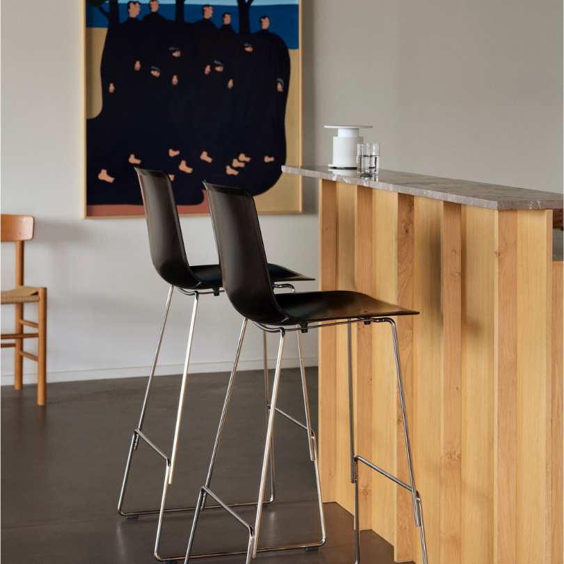 Fredericia Furniture Pato 4317 Barstol H69, Re-wool 218/Sort
