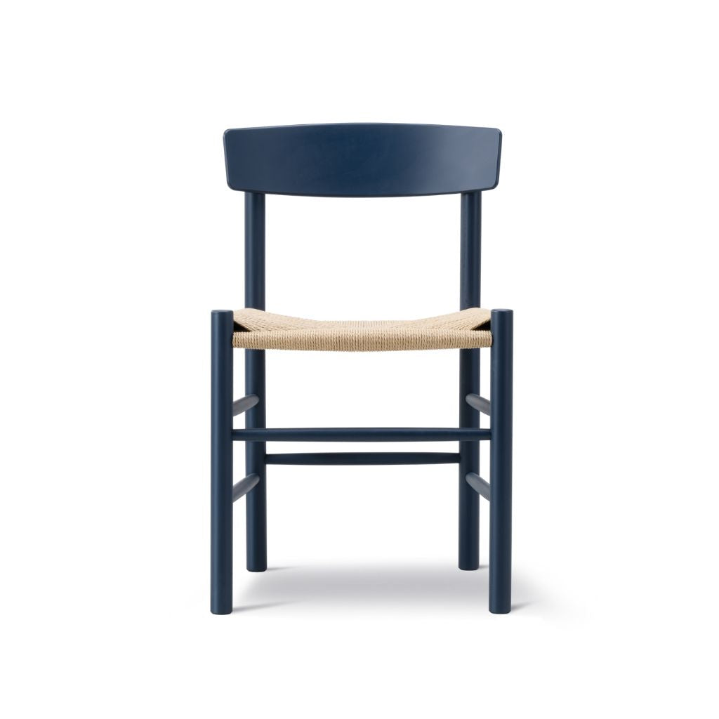 Fredericia Furniture Børge Mogensen J39 Folkestolen  - Indigo Blue / Canvas Natur