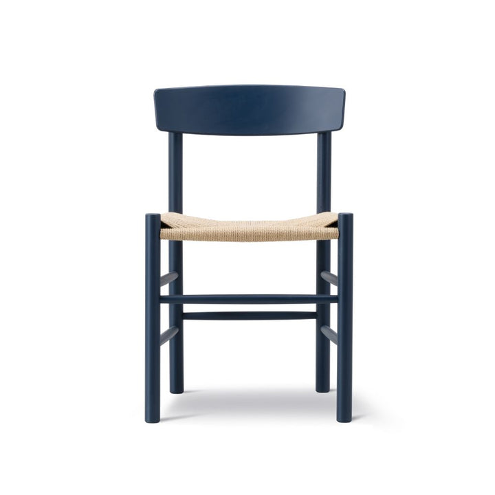 Fredericia Furniture Børge Mogensen J39 Folkestolen  - Indigo Blue / Canvas Natur