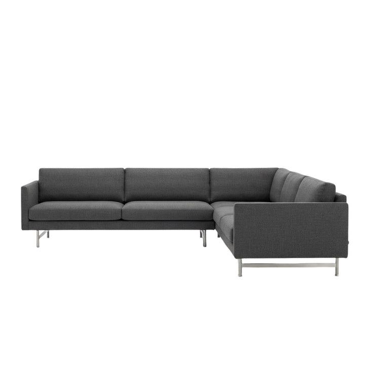 Fredericia Furniture Calmo Hjørne Sofa Conf. D - Steelcut Trio 176 / Mat Krom Ben