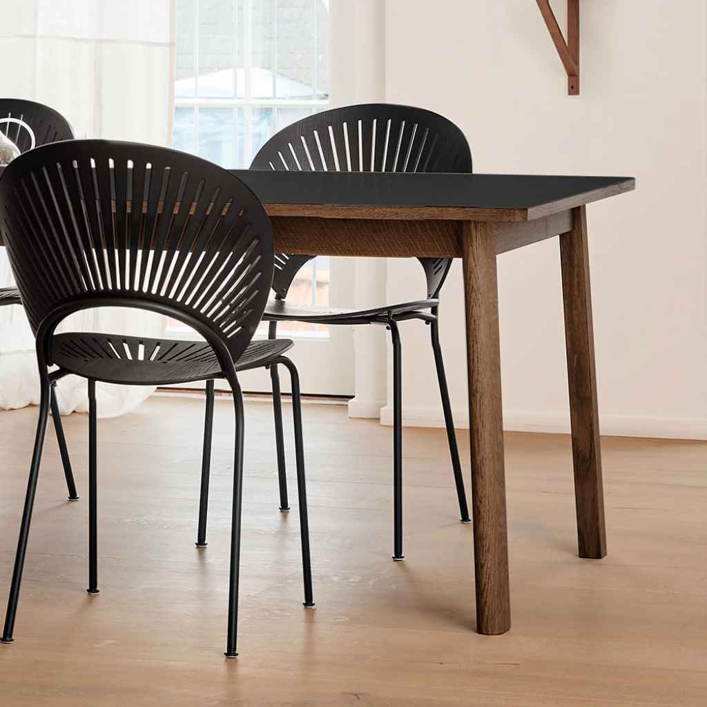 Fredericia Furniture Ana Spisesbord 220/230/95 - Nano Laminate Sort / Røget Eg