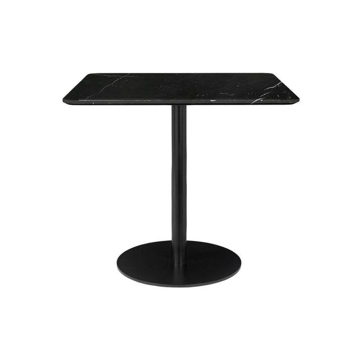 GUBI 1.0 Esstisch 80x80, Schwarz / Schwarzer Marquina-Marmor