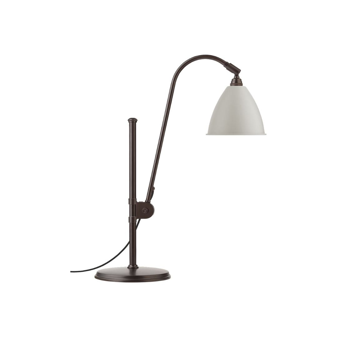 GUBI Bestlite BL1 Table Lamp, Sort Messing / Hvid Semi Matt