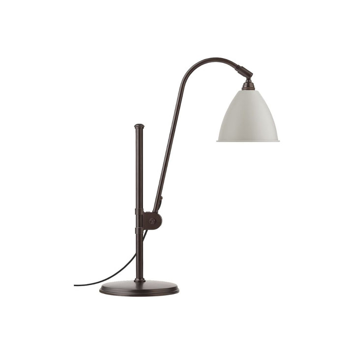 GUBI Bestlite BL1 Table Lamp, Sort Messing / Hvid Semi Matt