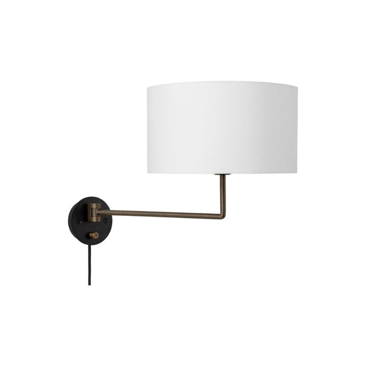 GUBI Gravity Wall Lamp Large, Hvid / Messing