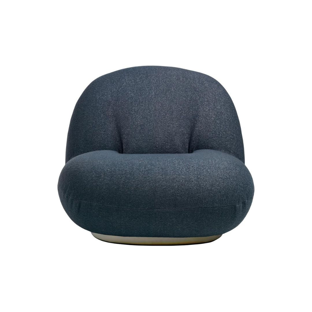 GUBI Pacha Swivel Lounge Chair UNICEF, Pearl Gold / Harp 102