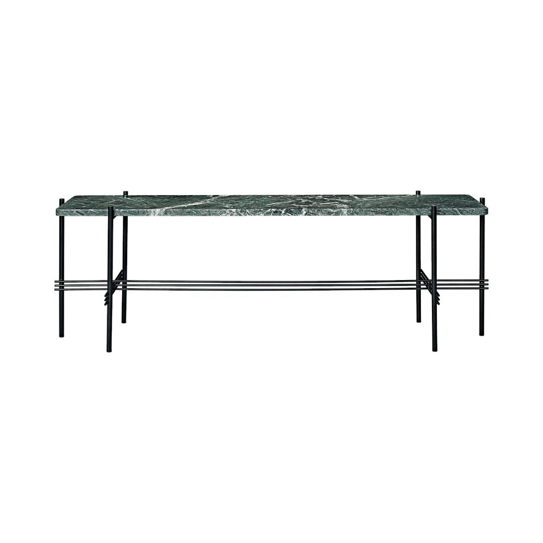 GUBI TS Console Table L120, Sort / Grøn Guatemala Marmor