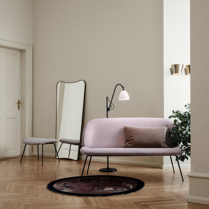 GUBI Bestlite BL3 Floor Lamp, Sort Messing / Hvid Semi Matt