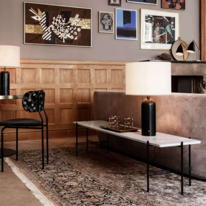 GUBI TS Console Table L120, Sort / Grøn Guatemala Marmor