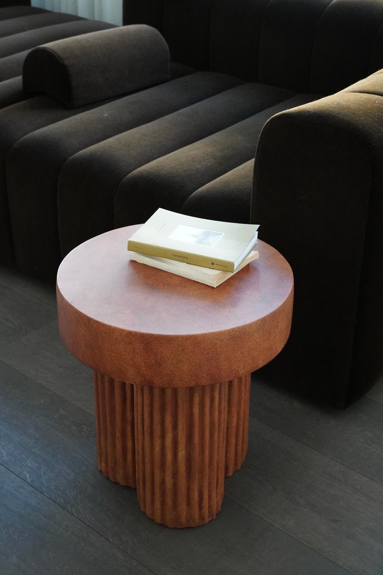 NORR11 Gear Side Table Ø45, Magnesium Oxide/Red