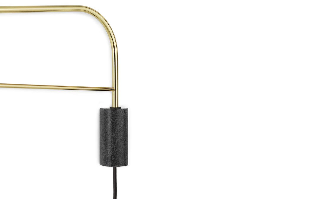 Normann Copenhagen Grant Wall lamp 111 cm, Brass/Granite