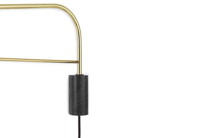 Normann Copenhagen Grant Wall lamp 111 cm, Brass/Granite