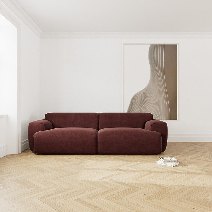 Greta 3 Personers Sofa - Moss Burgundy
