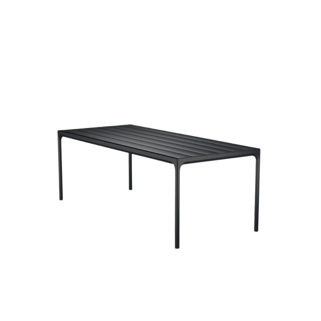 HOUE FOUR Havebord 210x90 cm, Sort