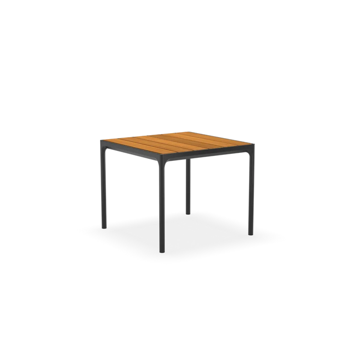 HOUE FOUR Table 90x90 cm, Havebord, Sort/Bambus