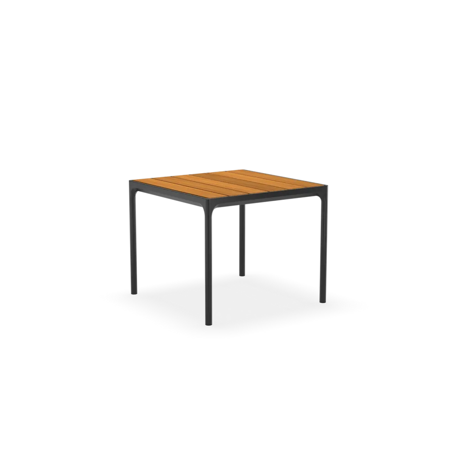 HOUE FOUR Table 90x90 cm, Havebord, Sort/Bambus