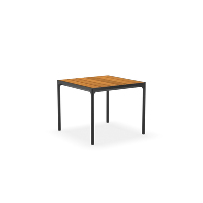 HOUE FOUR Table 90x90 cm, Havebord, Sort/Bambus
