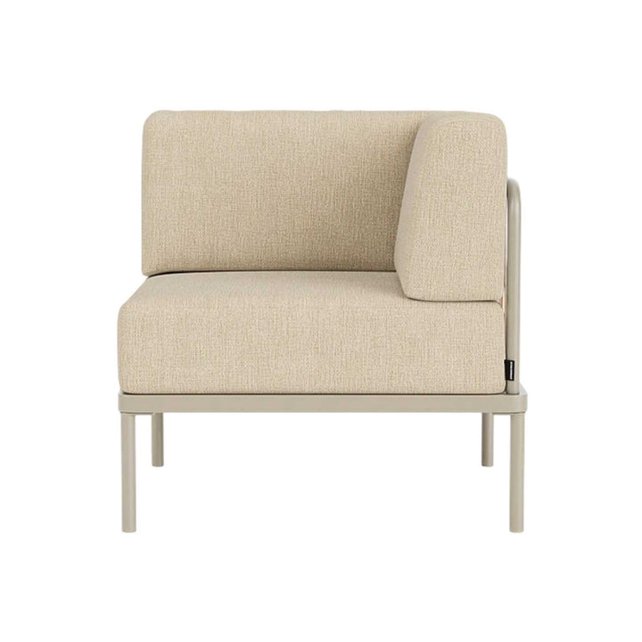 Hadley Udendørs Hjørnemodul - Marzipan/Coral Sand Steel