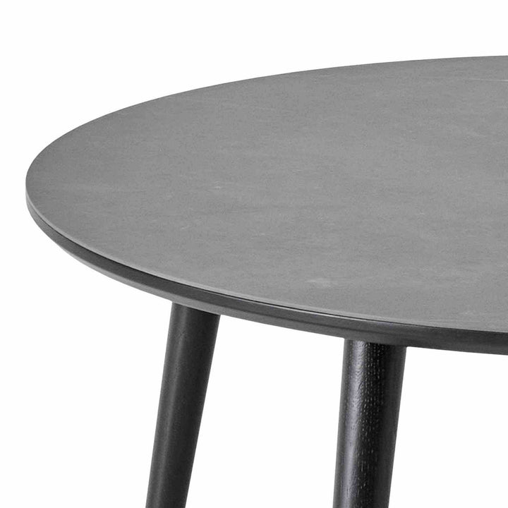 Hammel Furniture BATU Sofabord Ø90, Grå keramik / Sort træ