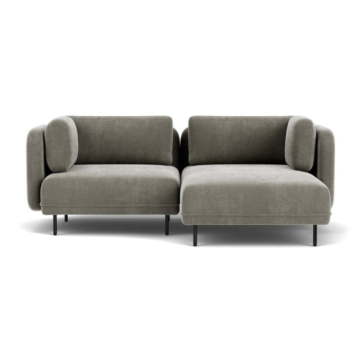 Ellis 2 Personers Sofa m. Chaiselong Højrevendt - Planet Grey Green