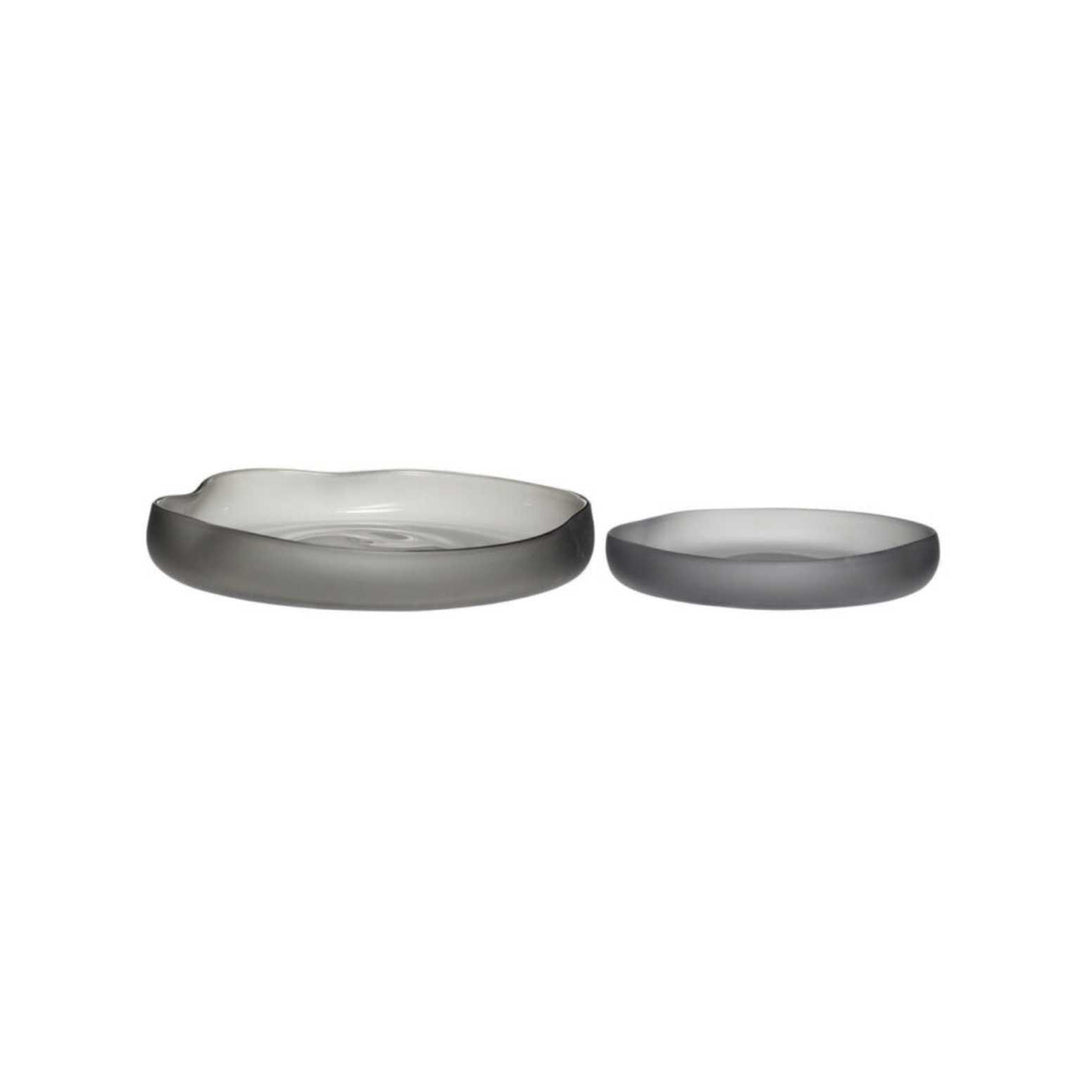 Hübsch Bow Bowls Grey (set of 2)