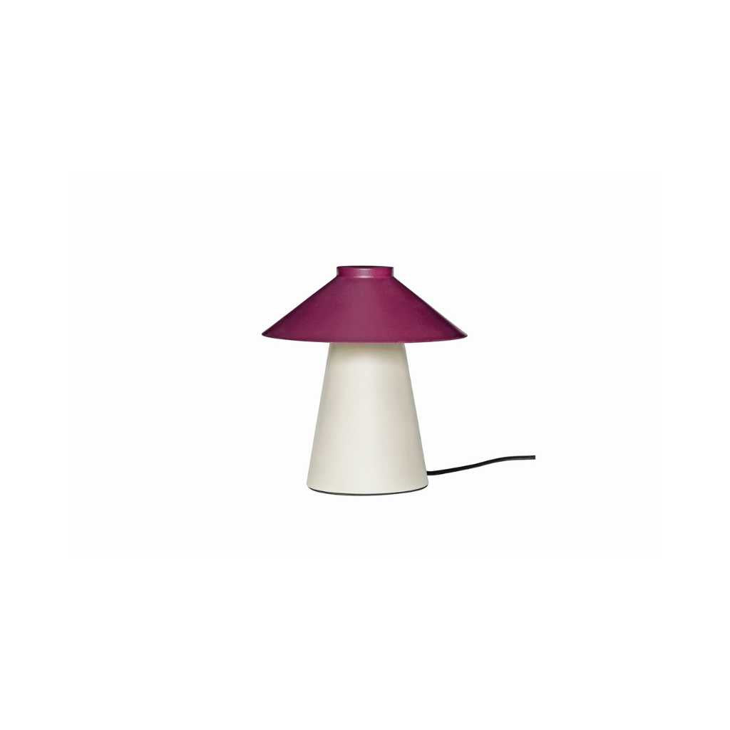 Hübsch Chipper Table Lamp Sand/Burgundy