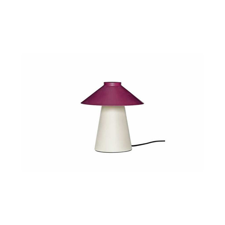Hübsch Chipper Table Lamp Sand/Burgundy