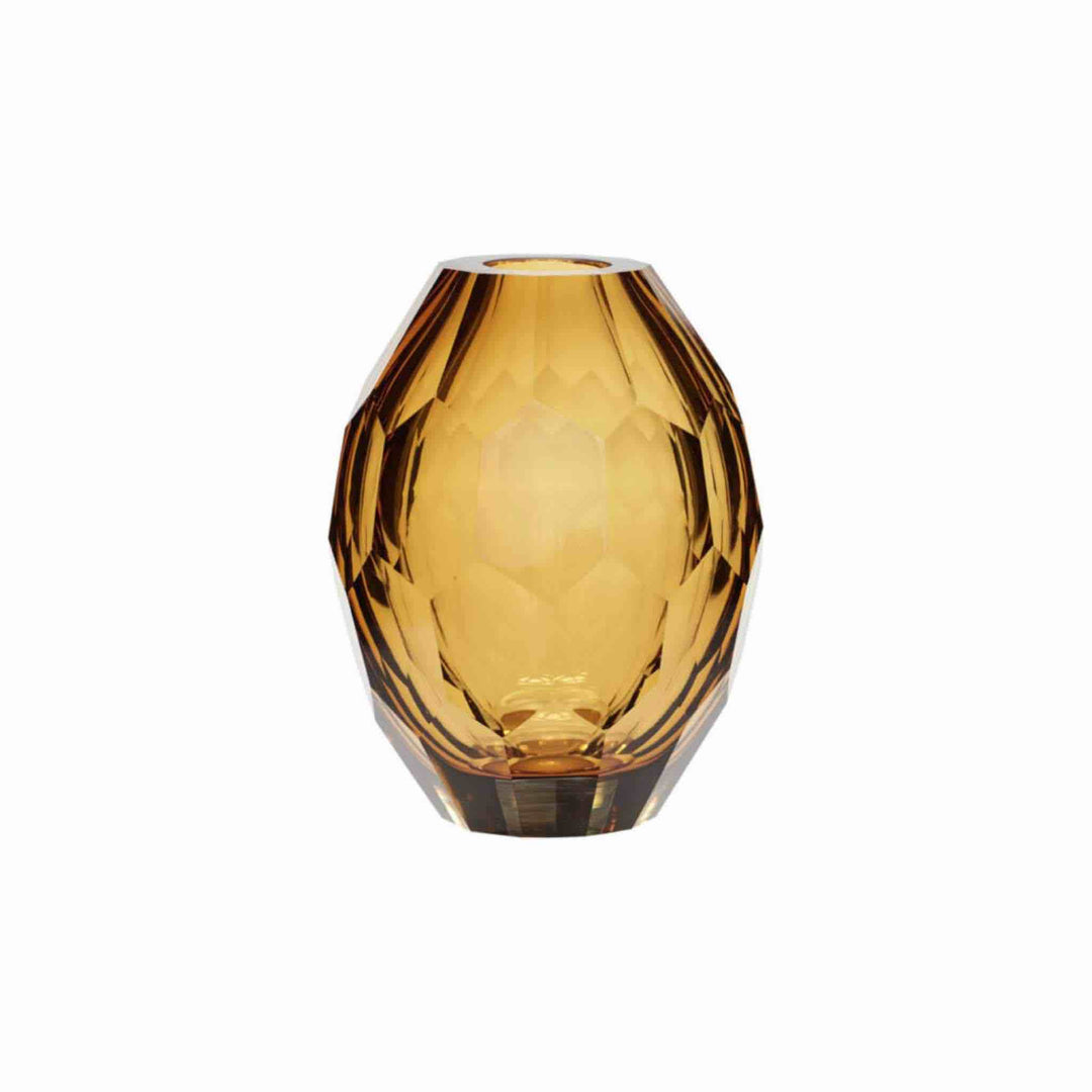Hübsch Facet Vase Amber