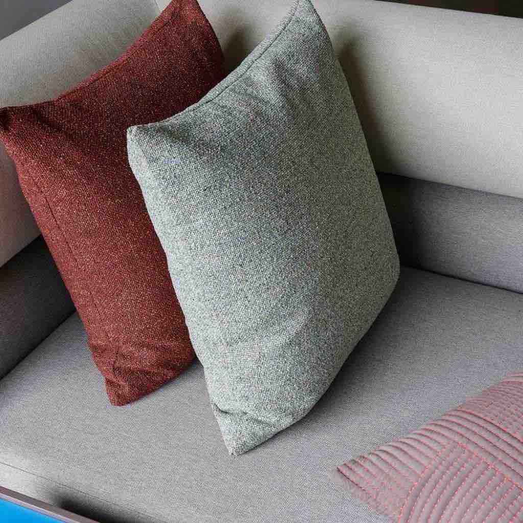 Hübsch Sola Kissen Grün/Grau