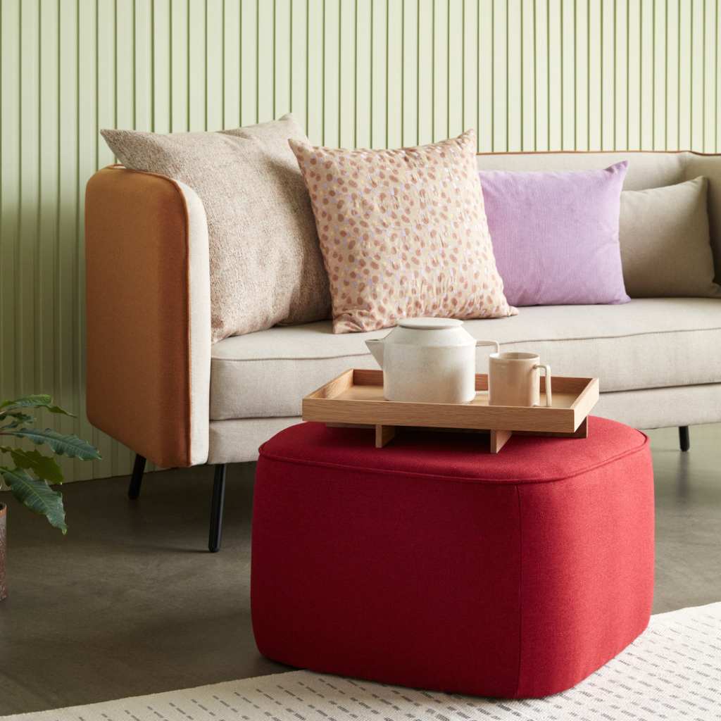 Hübsch Speckle Cushion Sand/Orange