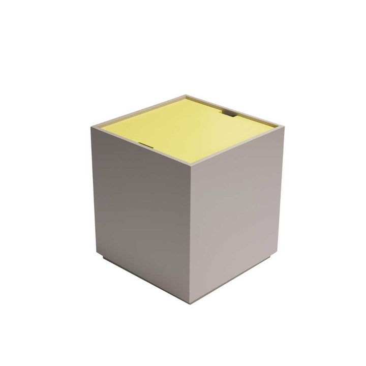 Hübsch Vault Sidebord/Opbevaringskasse Grå/Gul