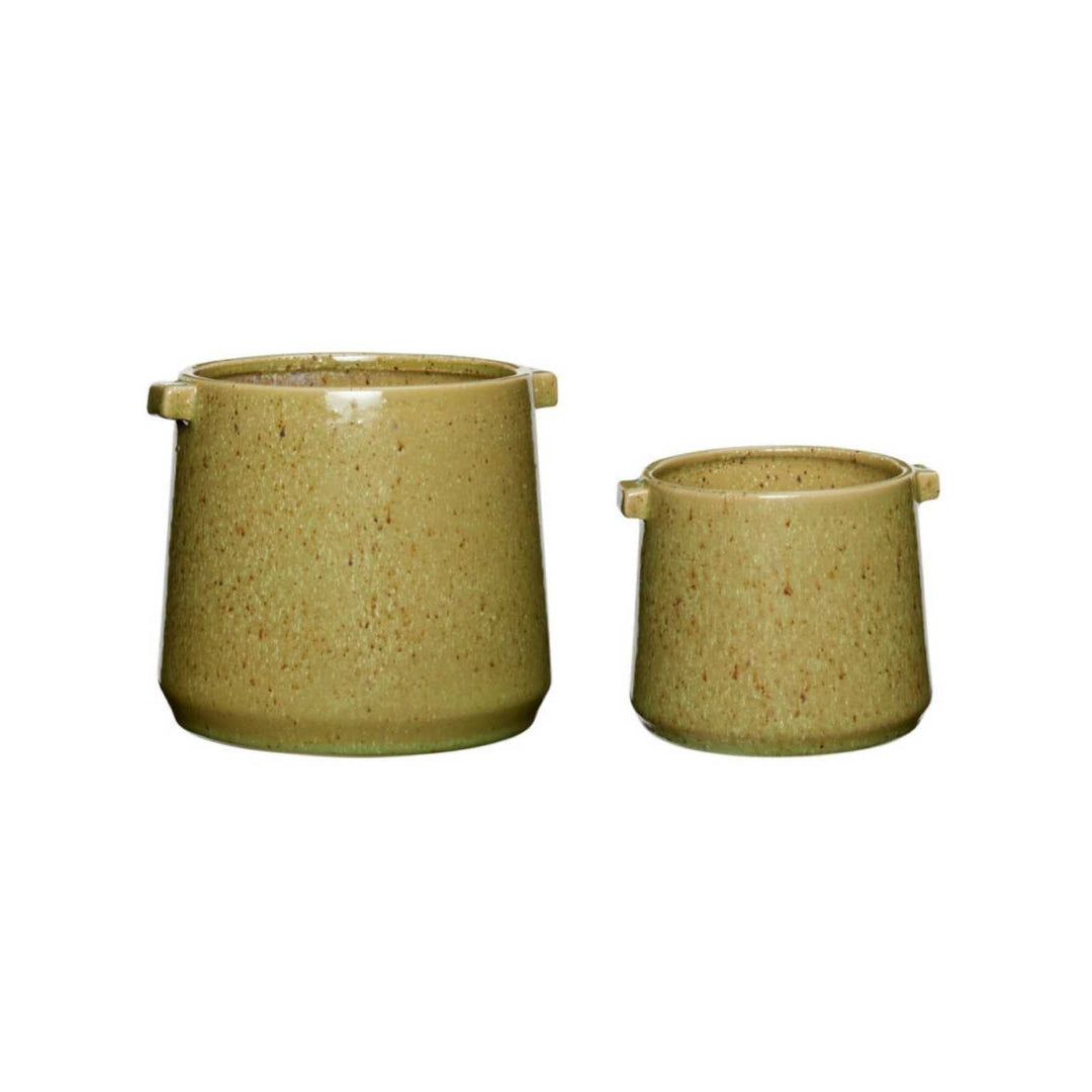 Hübsch Vibe Potte Grøn (sæt af 2)
