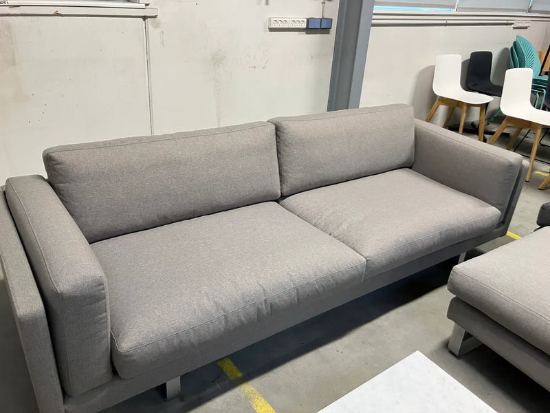 Fredericia EJ280 3 Pers. Sofa  - Lars 88 Davis Fabrics / Børstet Krom, Medelstel