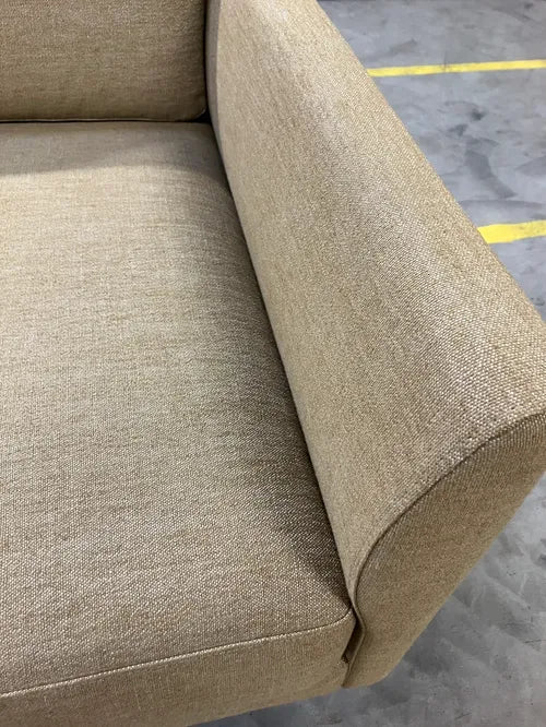 Fredericia Calmo Elements Config. F Ecksofa - Beige (Ruskin Oatmeal 7757/64) / Schwarzes Metall